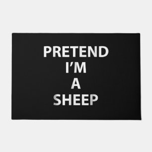 Pretend im a sheep halloween funny party gift doormat