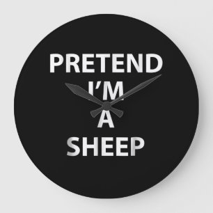 Pretend im a sheep halloween funny party gift large clock