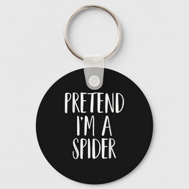 Pretend Im A Spider Family Women Men Kids Hallowee Key Ring (Front)
