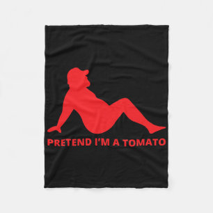 Pretend I'm A Tomato Simple Easy Lazy Halloween Co Fleece Blanket