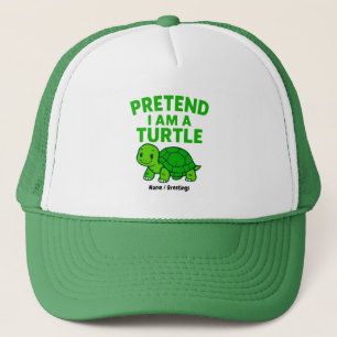 Pretend I'm A Turtle Halloween Christmas Costume Trucker Hat