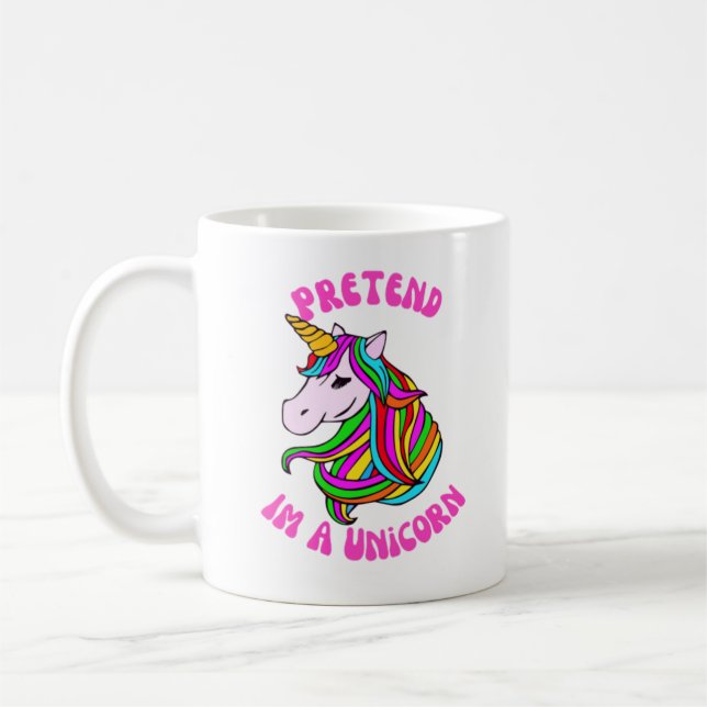 pretend im a unicorn coffee mug (Left)