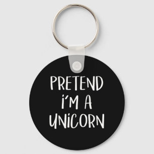 Pretend Im A Unicorn Costume Funny Halloween Party Key Ring