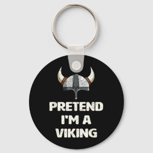 Pretend Im A Viking Costume Funny Halloween Party Key Ring