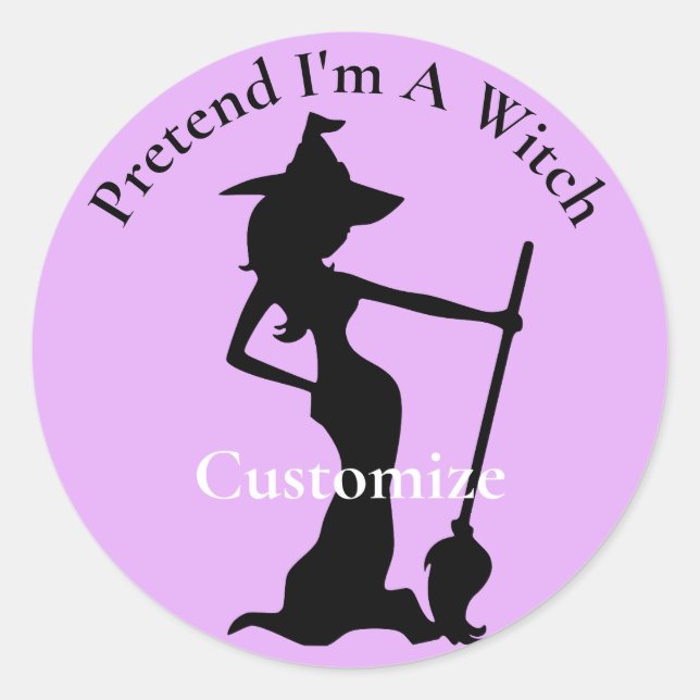 Pretend I'm A Witch Thunder_Cove Classic Round Sticker (Front)