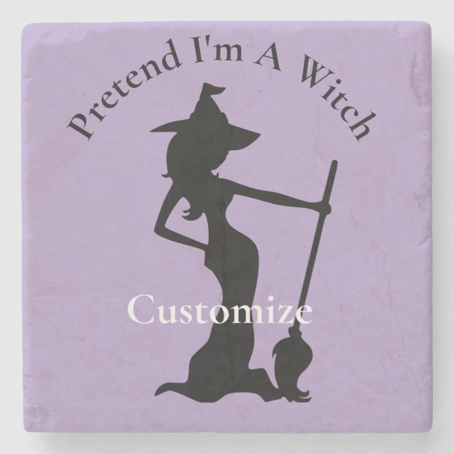 Pretend I'm A Witch Thunder_Cove Stone Coaster (Front)