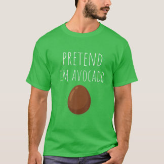 Pretend Im An Avocado Funny Lazy Halloween T-Shirt