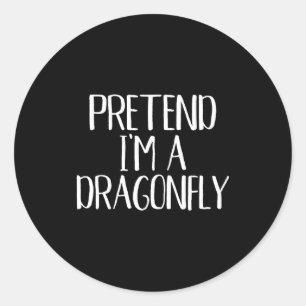 Pretend I'm Dragonfly Costume Family Classic Round Sticker