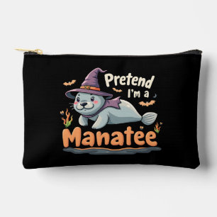 Pretend I'm Manatee Spooky Halloween Mamal Manatee Accessory Pouch