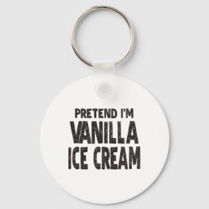 Pretend I'm Vanilla Ice Cream Easy Halloween Costu Key Ring
