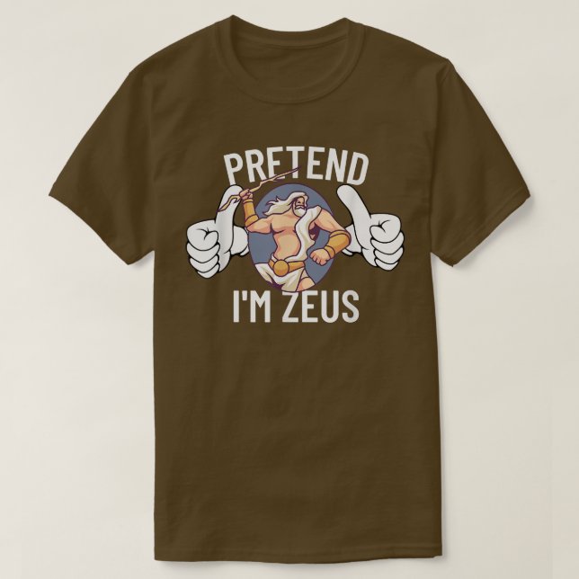 Pretend Im Zeus Halloween Costume  Medusa Greek758 T-Shirt (Design Front)