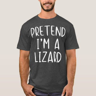 Pretend Lizard Costume Halloween Lazy Easy T-Shirt