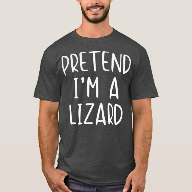 Pretend Lizard Costume Halloween Lazy Easy T-Shirt (Front)