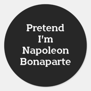 Pretend Napoleon Bonaparte Costume Funny Halloween Classic Round Sticker