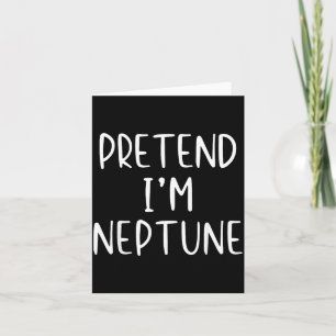 Pretend Neptune Costume Halloween Funny Simple Card