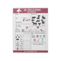 Pretend Play Veterinarian Exam Sheets
