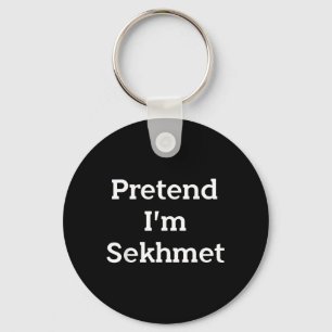 Pretend Sekhmet Costume Funny Egyptian Halloween Key Ring