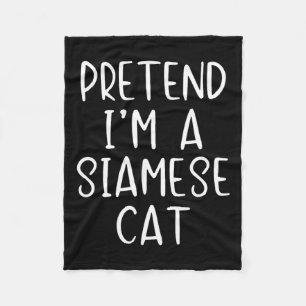 Pretend Siamese Cat Costume Halloween Lazy Easy Fleece Blanket