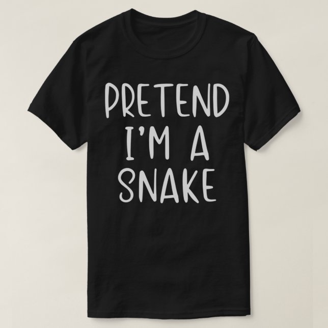 Pretend Snake Costume Halloween Lazy Easy  T-Shirt (Design Front)