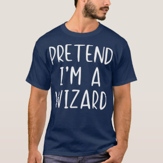 Pretend Wizard Costume Halloween Lazy Easy T-Shirt