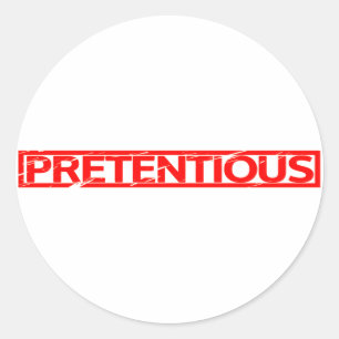 Pretentious Stamp Classic Round Sticker