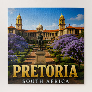 Pretoria Union Buildings and Jacaranda Blossoms Jigsaw Puzzle