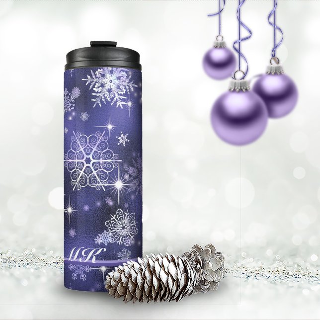 Prettiest Snowflakes Pattern Violet ID846 Thermal Tumbler (Creator Uploaded)