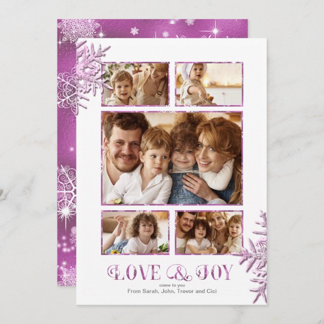 Prettiest Snowflakes Photo Template Orchid ID846 (Front/Back)