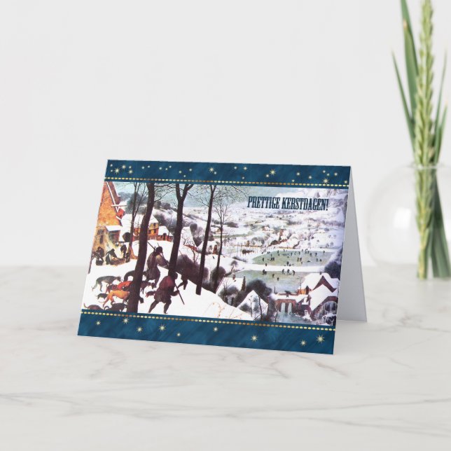 Prettige Kerstdagen.Dutch Christmas Greeting Cards (Front)