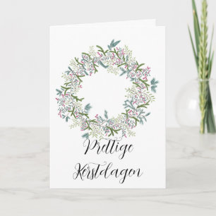 Prettige Kerstdagen, Dutch Christmas Wreath Holiday Card