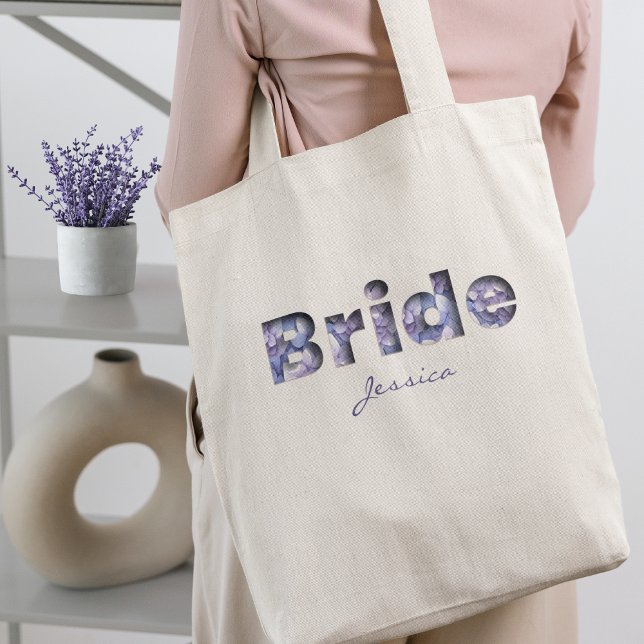 Pretty 3D Bloomimg Blue Hydrangeas Bride Tote Bag (Creator Uploaded)