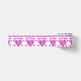 PRETTY 50TH BIRTHDAY GROSGRAIN RIBBON