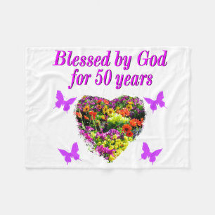 PRETTY 5TH FLORAL FLEECE BLANKET