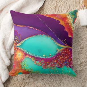 Pretty Abstract Beachy Art Cushion