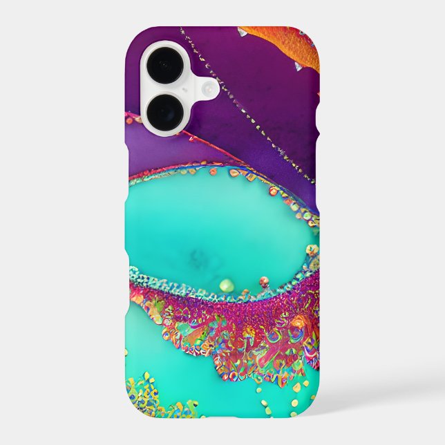 Pretty Abstract Beachy Art iPhone Case (Back)