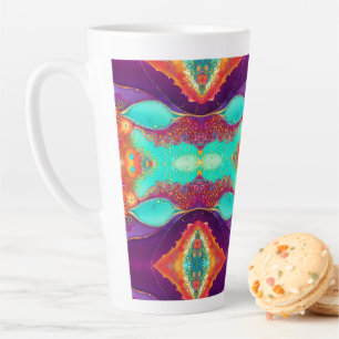 Pretty Abstract Beachy Art Latte Mug