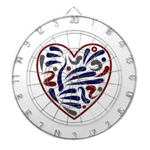 Pretty abstract heart pattern dartboard