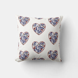 Pretty abstract hearts pattern cushion