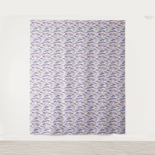 Pretty Abstract Modern Floral Feather Pattern Tapestry