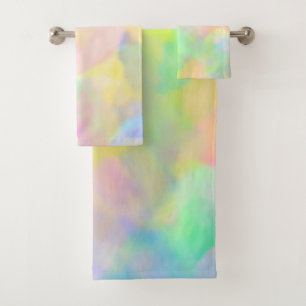Pretty Abstract Pastels Bath Towel Set