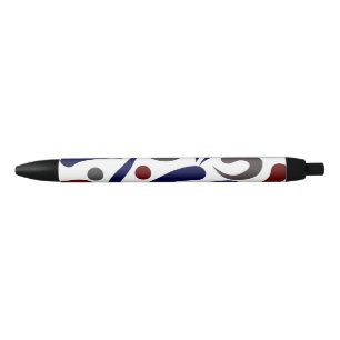 Pretty abstract pattern black ink pen