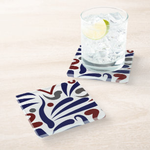 Pretty abstract pattern glass coaster