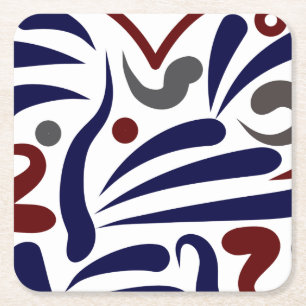 Pretty abstract pattern square paper coaster