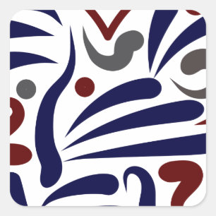 Pretty abstract pattern square sticker