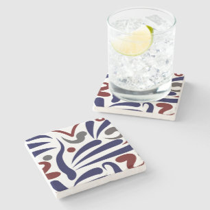 Pretty abstract pattern stone coaster