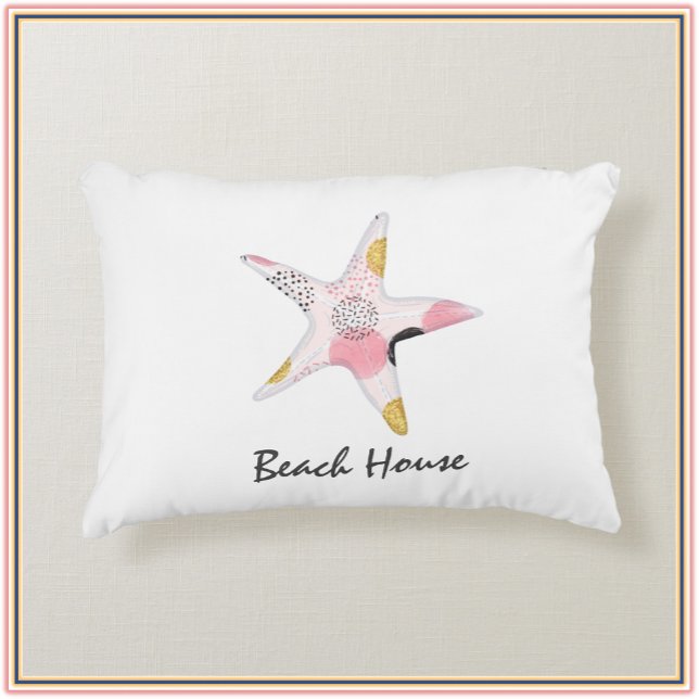 Pretty Abstract Starfish Beach House  Decorative Cushion (Creator Uploaded)