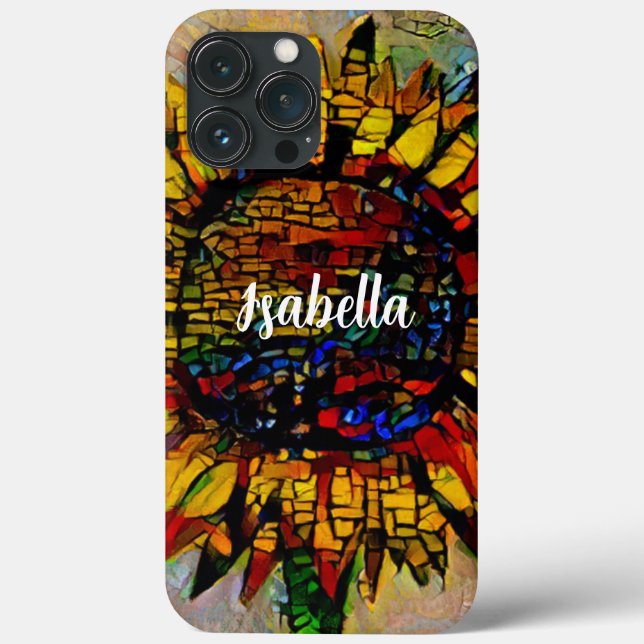 Pretty Abstract Sunflower Painting Case-Mate iPhone Case (Back)