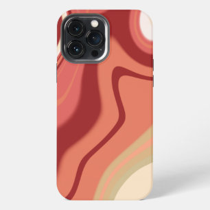 Pretty Abstract Swirl Red Inspirivity Modern iPhone 13 Pro Max Case