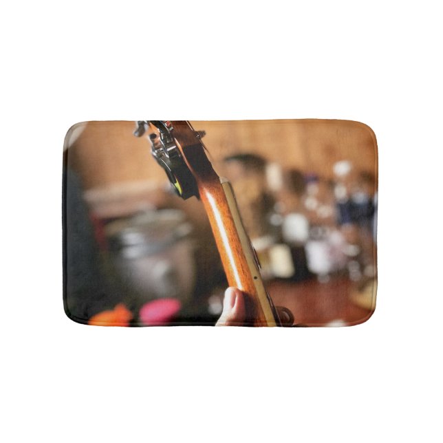 Pretty Acoustic Guitar Bath Mat (Front)