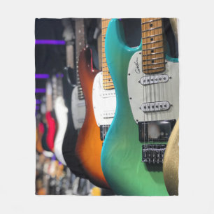 Pretty Acoustic Guitar Fleece Blanket
